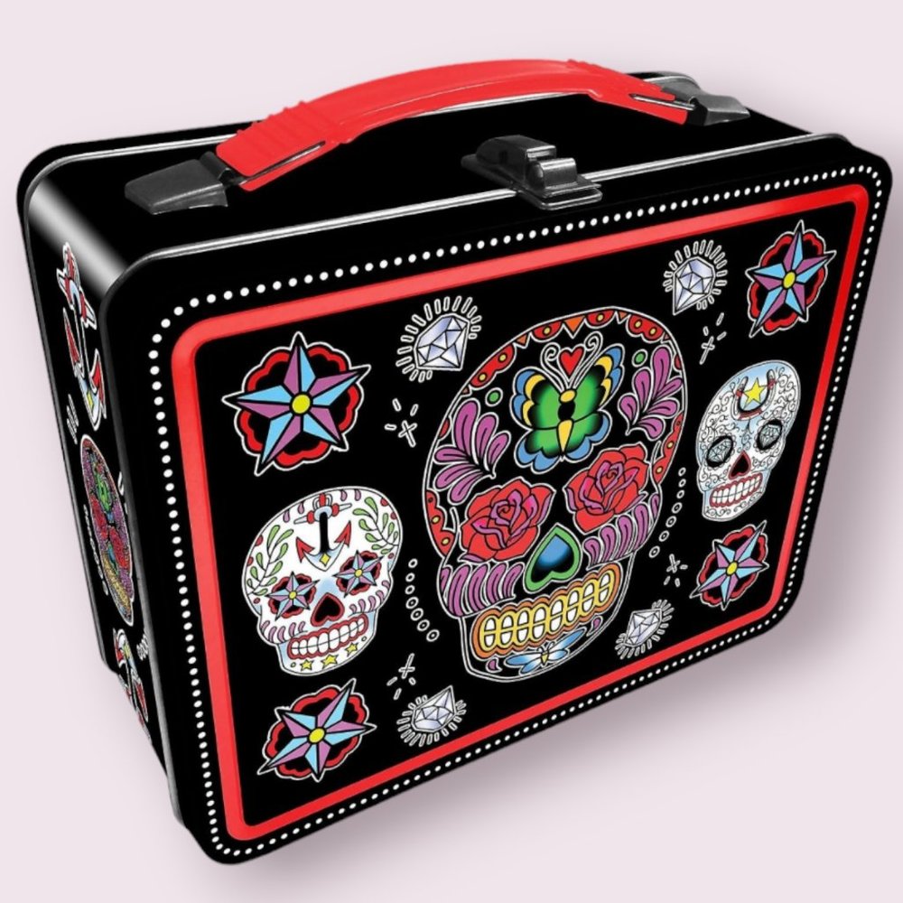 Sugar Skulls by Sonny Buick 2016 Metal Lunchbox Lunch Box Aquarius A3